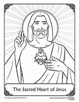 Coloring Jesus Sacred Heart Pages Catholic Kids Store Herald Religious Books sketch template