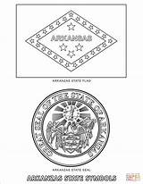 Arkansas Coloring State Symbols Pages Printable Drawing Categories sketch template