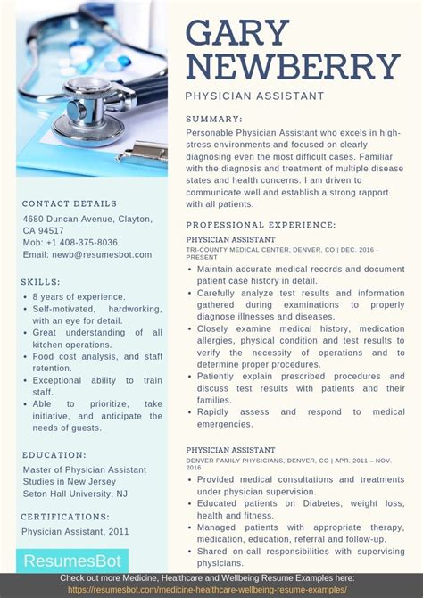 medical assistant resume  shown