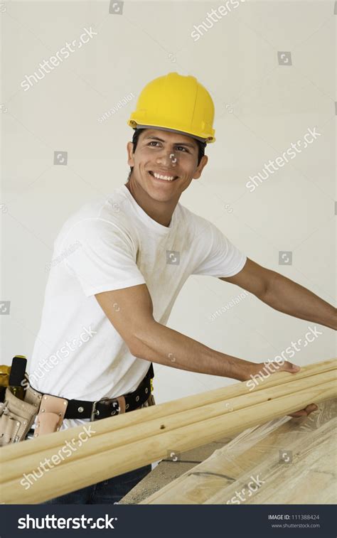 happy man working   construction site stock photo  shutterstock