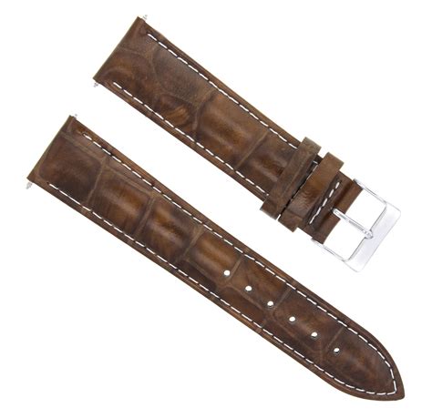 mm leather  band strap  tag heuer twin time  light brown