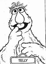 Sesame Telly Muppet Snuffleupagus sketch template