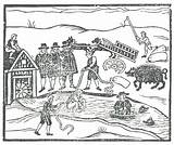 Trials Woodcut Salem Stamford Accused Witchcraft 1692 Undergo Apprehended sketch template