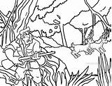 Hunting Coloring Pages Deer Hunter Kids Printable Color Print Cool2bkids Getcolorings Template sketch template