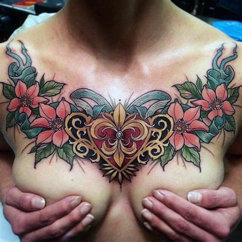 top   chest tattoo ideas  women cool female designs