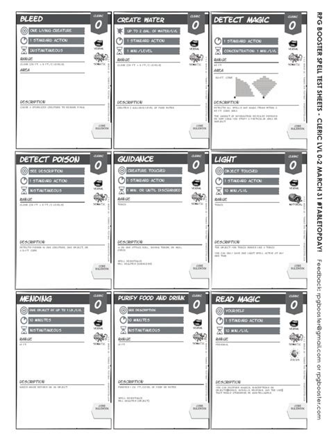 dnd printable spell cards printable templates