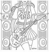 Coloring Pages Music Adult Adults Printable Sheets sketch template