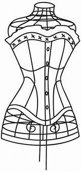 Corset Embroidery Patterns Steampunk Urban Threads Template Coloring Pages Corsets Choose Board Templates sketch template
