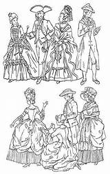 Clothing Revolution French Coloring Moda Para Pages 1770 Francesa 1800 La Versailles During Colorear Colouring Dibujos 1700s Revolutie Franse Fashion sketch template