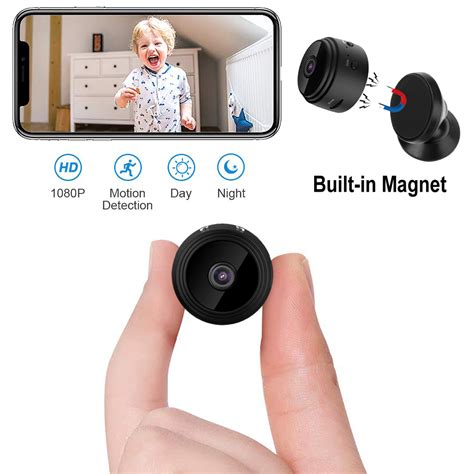 mini spy camera hd 1080p wifi hidden security cam with magnetic