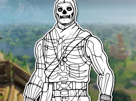 fortnite coloring pages purple skull trooper