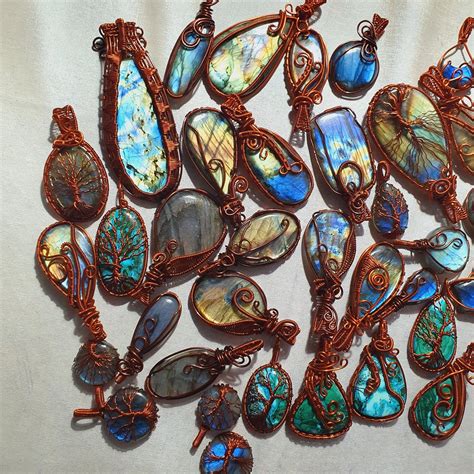 wire wrapping jewellery pendants wholesale lot  natural etsy