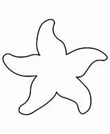 Starfish Template Coloringpage sketch template