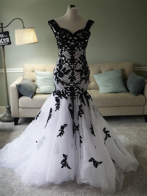 Black And White Wedding Dress By Brides And Tailor Brides