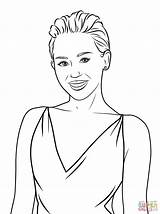 Miley Cyrus Coloring Pages Celebrity Printable Drawing Print Book Color sketch template