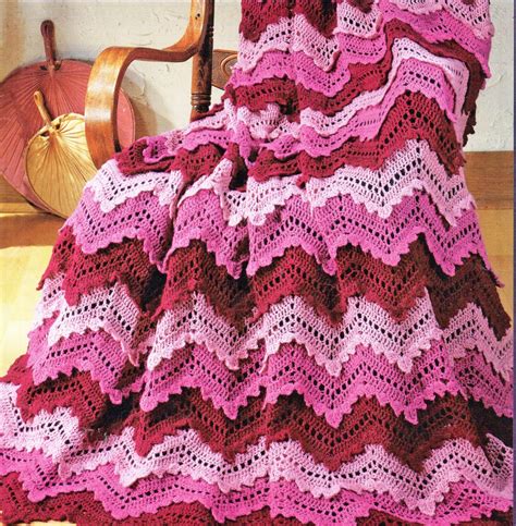 crochet afghan patterns  print drop stitch scrap afghan