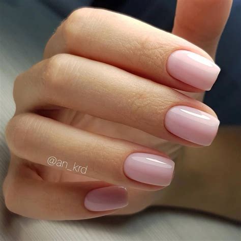 pretty blush pink on short nails nail manicure