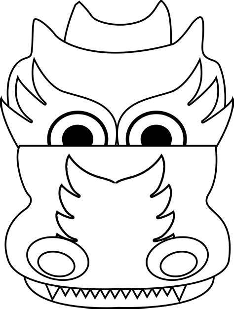 chinese dragon head template