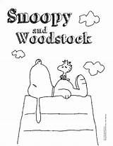 Woodstock Coloring Snoopy Doodles sketch template