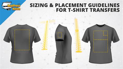 sizing  placement guidelines   shirt transfers