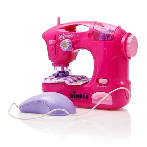 childrens sewing machine toy  accessories  hand pedal  dimple