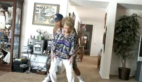 wtf 82 year old grandma doin the red nose dance with