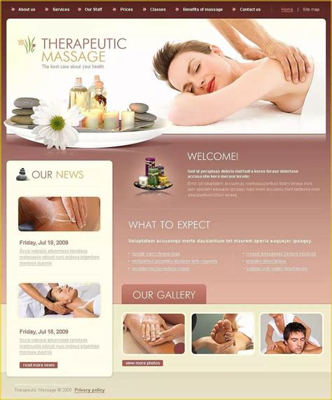 spa website templates    massage salon website template
