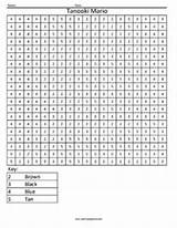 Number Color Coloring Mario Numbers Frog Tanooki Printable Squares Pages Worksheets Princess Squared Printables Pixels Leia Math Sheets Cartoon Character sketch template