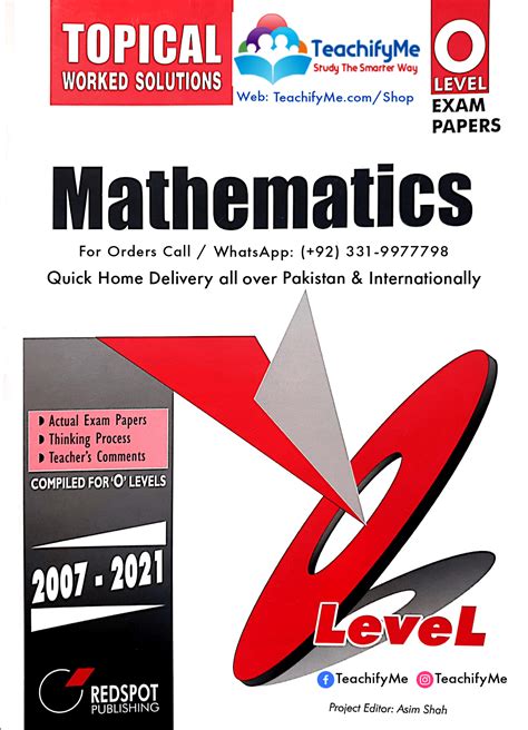 level mathematics topical solved  papers redspot teachifyme