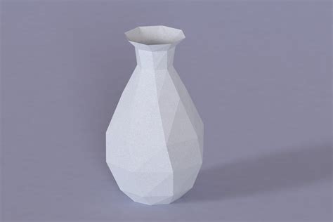 printable diy template  vase  poly paper model   etsy