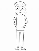 Morty Rick Coloring Draw Pages Smith Printable Drawing Step Summer Cartoon sketch template