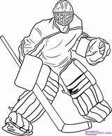 Coloring Hockey Pages Chicago Blackhawks Goalie Ice Printable Sheets Nhl Player Draw sketch template