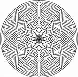 Mandala Vorlagen Ausdrucken Ausmalen Sheets Dreiecke Kreis Schwer Symmetry Coloringhome sketch template