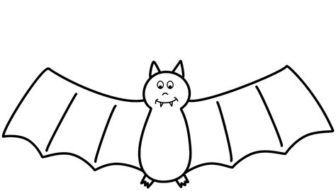 bat drawing outline  getdrawings