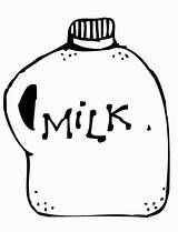 Coloring Milk Gallon Carton Library Clipart sketch template