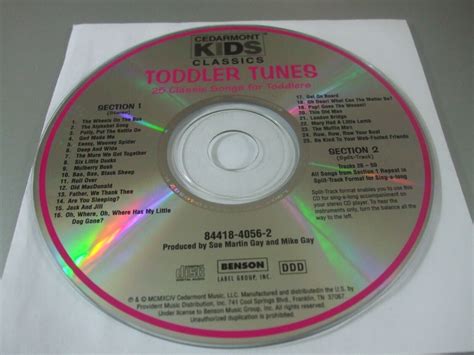 cedarmont kids classics toddler tunes  cd disc  ebay