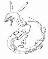 Pokemon Rayquaza Coloring Pages Primal Legendary Mega Drawing Drawings Pokémon Dessins Color Comments sketch template