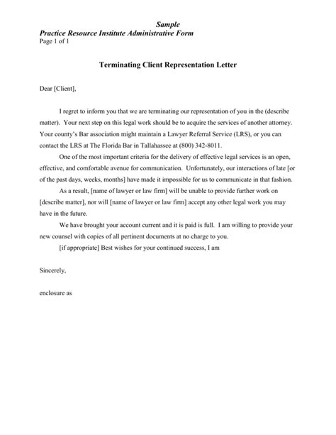 letter  representation attorney sample template collections