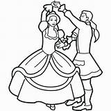 Coloring Pages Dancing Princess Prince Dance Clipart Tap Book Ballroom Clip Line Dancers Cartoon Party Kids Charming Cliparts Sheets Log sketch template
