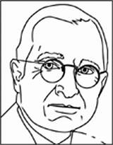 Coloring Truman Harry Presidents Pages sketch template