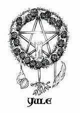 Yule Pagan Wiccan Christmas Samhain Wicca Solstice Adult Yuletide Blessings Witchcraft Nieuwboer Shadows sketch template