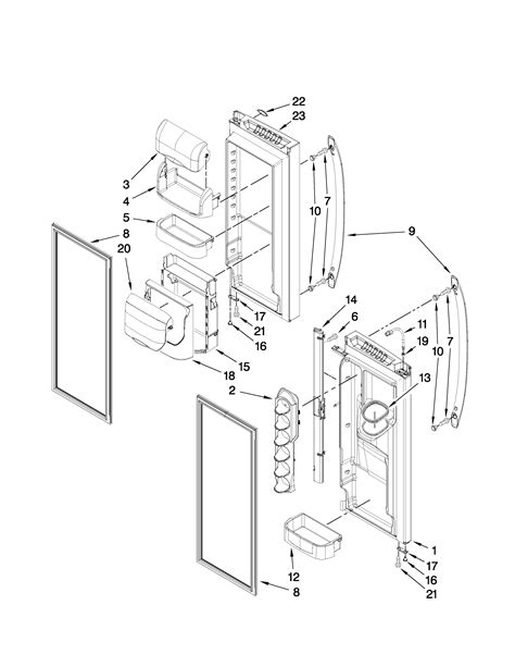 refrigerator door parts diagram parts list  model mfivem maytag parts refrigerator