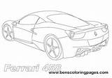 Ferrari 458 Coloring Drawing Ferarri Benscoloringpages Pages Car Sports Print Off Ferrari458 Getdrawings sketch template