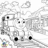 Coloring Thomas Pages Train Tank Engine Drawing Steam Outline Color Emily Printable Drawings Online Kids Print Island Percy Railway Locomotive sketch template
