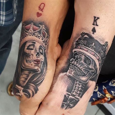 queen of hearts and king of spades tattoos tattoo ideas and