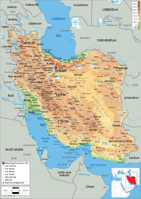 Iran Karta A Map For Your Reference The Regions Of Iran Europa Karta