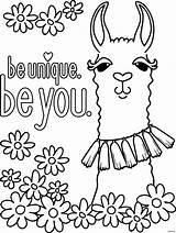 Coloring Pages Llamas Llama Funny Print Popular sketch template
