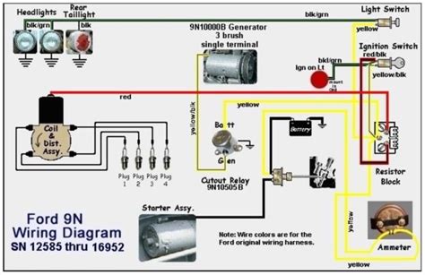 volt wiring diagram   ford tractor