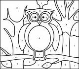 Owl Number Color Coloring Easy Printable Animals Pages Printables Worksheets Paint Owls Kids Flowers Access Print Getdrawings Coloritbynumbers Night Getcolorings sketch template