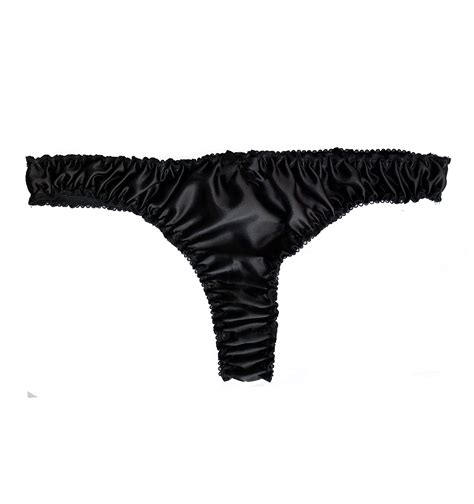 Satin Soyeux Tanga Taille Haute Bikini Slips Sous Vêtements Slips